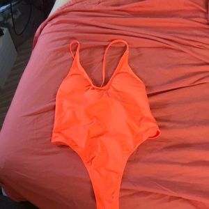 Orange swimsuit